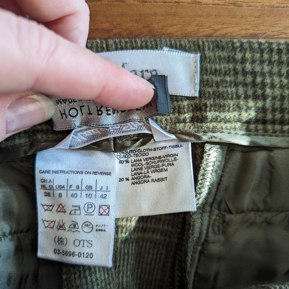 MaxMara Wool Angora Blend Green Trousers, Women's US 8 - Picture 6 of 6